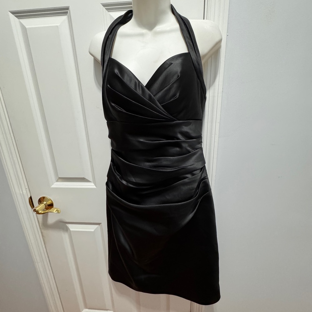 Bill Levkoff Black Backless Dress